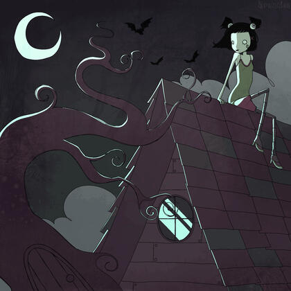 the girl upstairs on the roof