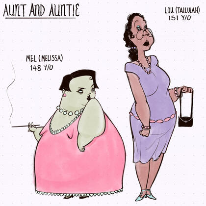 aunt &amp; auntie, for ongoing project 'the girl upstairs'